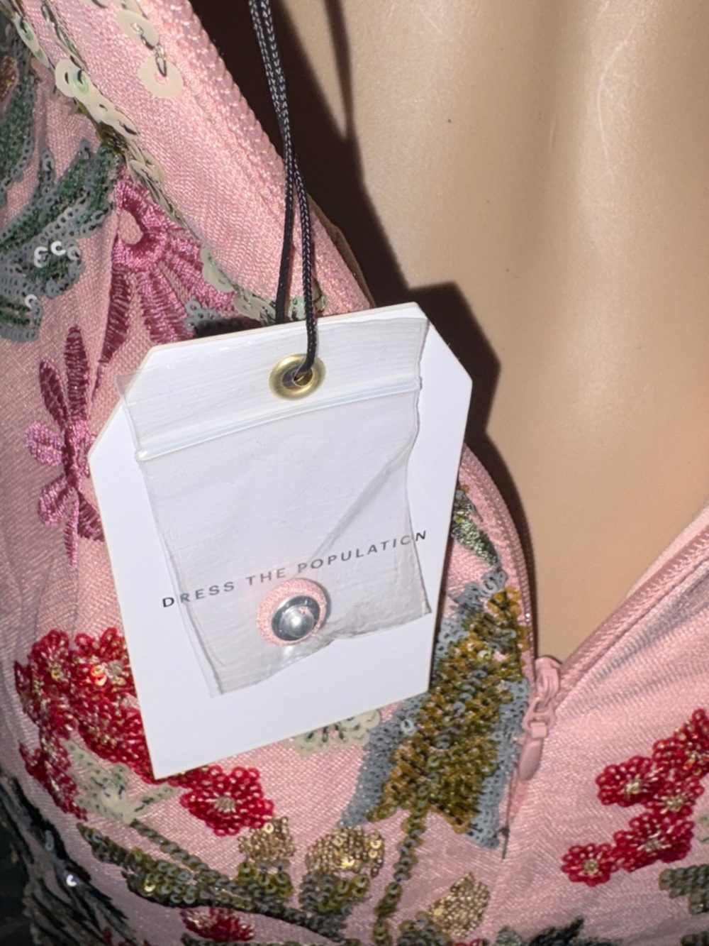 Dress the Population Lacie Floral Sequin Mini Dress - Picture 4 of 4